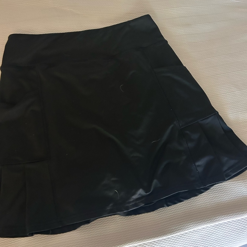 Black skort by athleta. Perfect for pickleball or the gym or a hike!